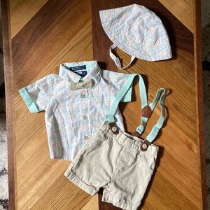 EUC Happy Fella 6-9 Month Outfit